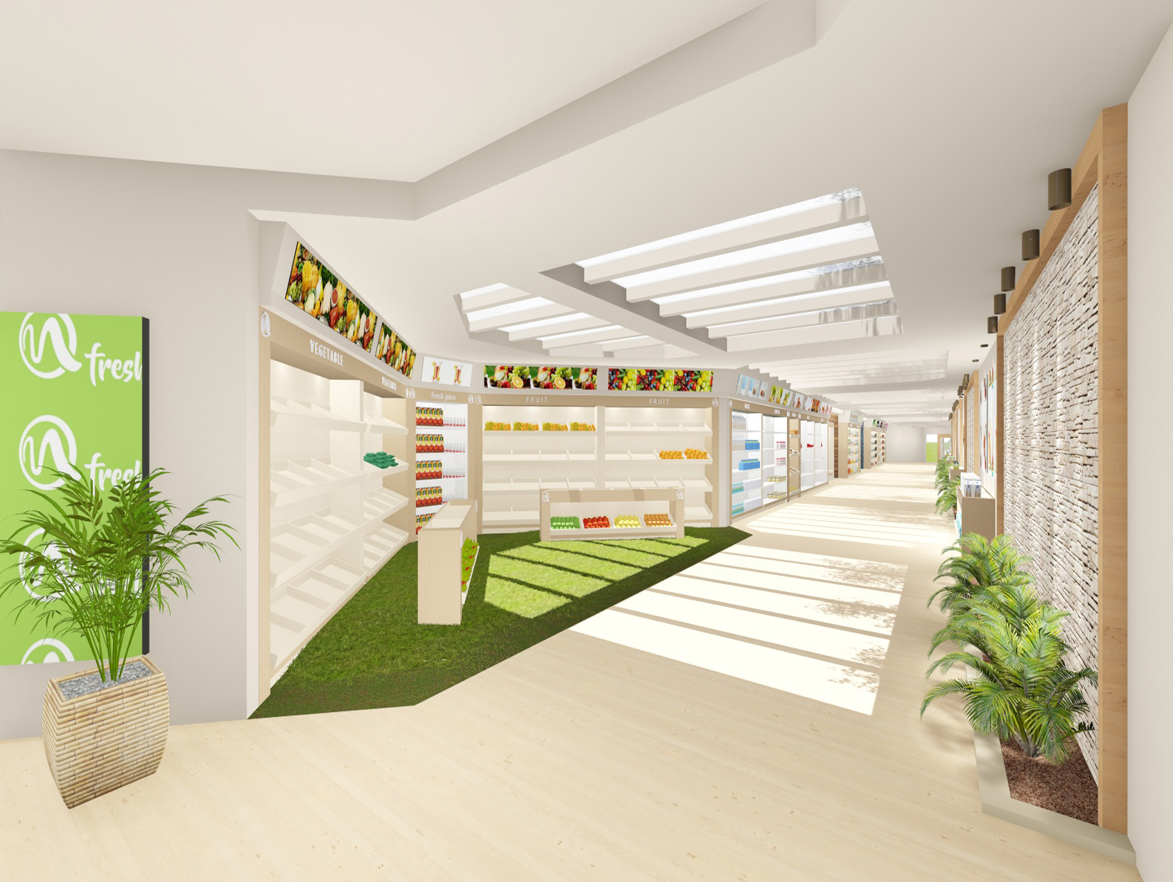 virtual 3D grocery supermarket store
